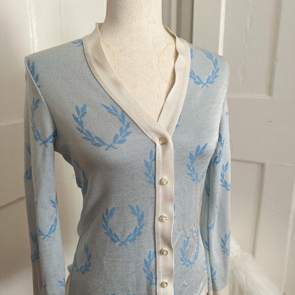 Fred Perry Vintage Laurel Wreath Cardigan - Picture 2 of 5